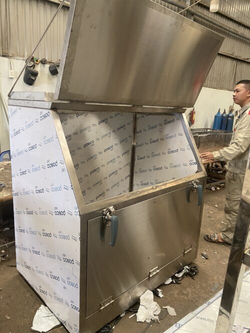 Thùng chứa đá vảy inox công nghiệp
