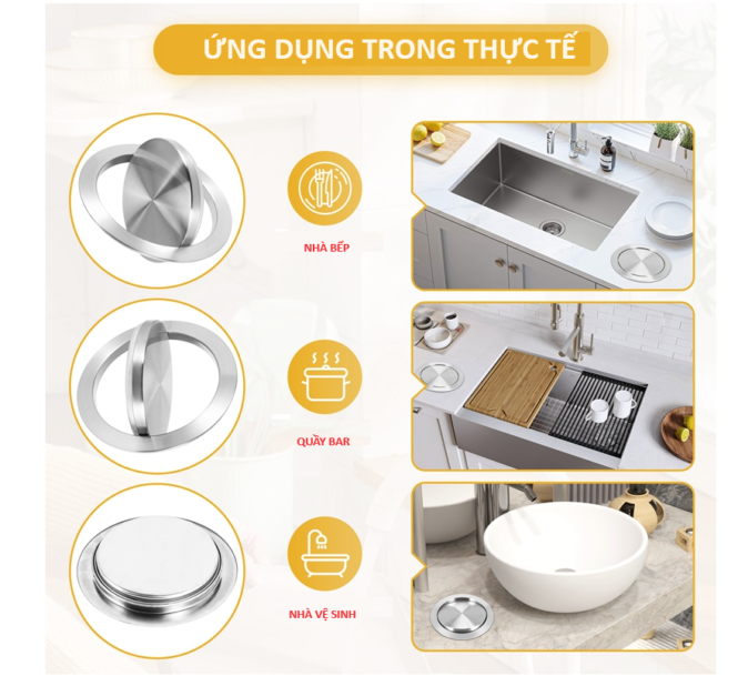 nắp thùng rác inox 