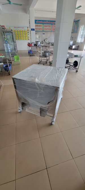 Thùng chứa gạo cho trường học inox