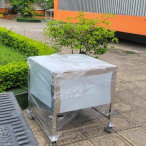 Thùng chứa gạo cho trường học inox