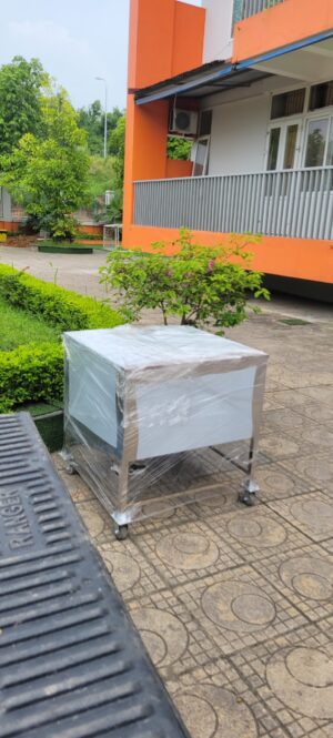 Thùng chứa gạo cho trường học inox