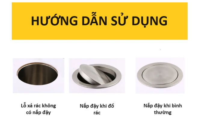 nắp thùng rác inox 