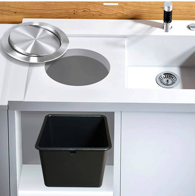 nắp thùng rác inox 