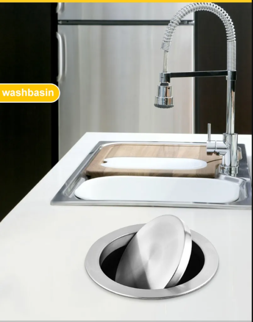 nắp thùng rác inox 