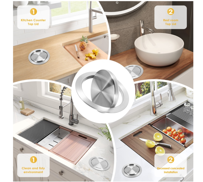 nắp thùng rác inox 