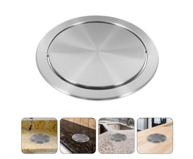 nắp thùng rác inox 