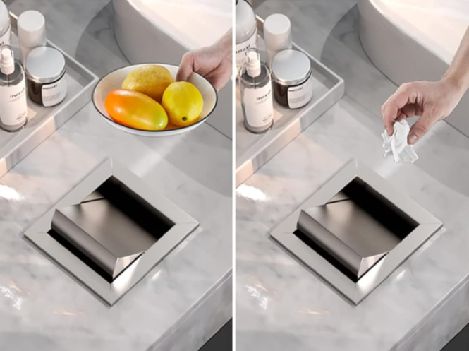 nắp thùng rác inox 