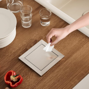 nắp thùng rác inox