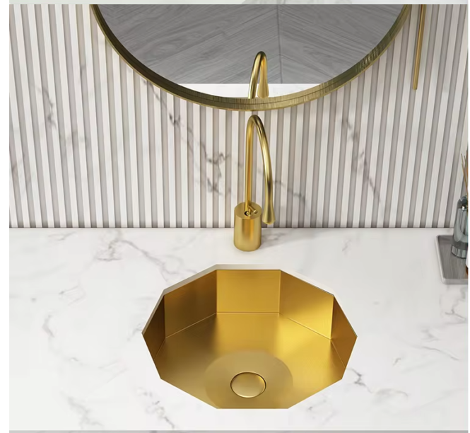 chậu rửa tay phòng tắm inox decor model 208