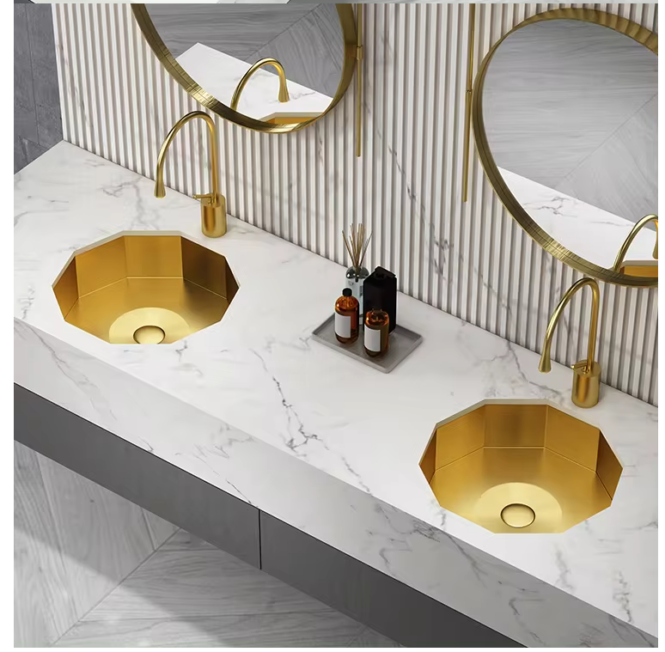 chậu rửa tay phòng tắm inox decor model 208