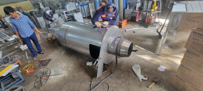 Gia công cylcone bằng inox