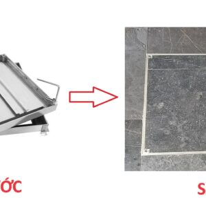 nắp bể chịu tải ô tô đi qua