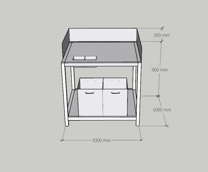 bàn thao tác tách vỏ hàu