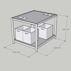 bàn thao tác tách vỏ hàu