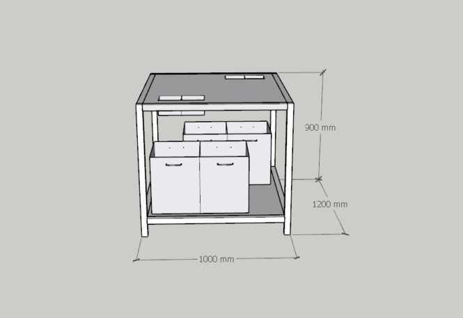 bàn thao tác tách vỏ hàu