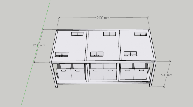 bàn thao tác tách vỏ hàu