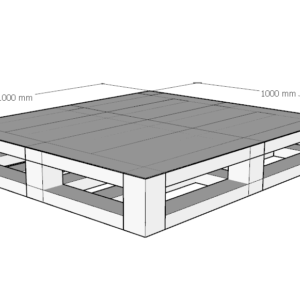 pallet inox kích thước 1000x1000x150 mm loại 1 mặt 1000kg 2