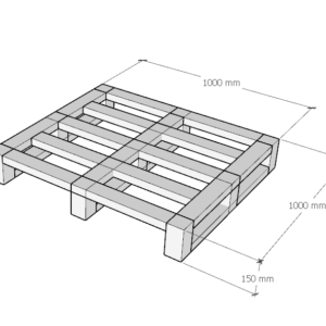 pallet inox kích thước 1000x1000x150 mm loại 1 mặt 1000kg 2