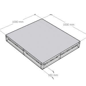 pallet inox kích thước 1000x1000x150 mm loại 2 mặt 500kg 2