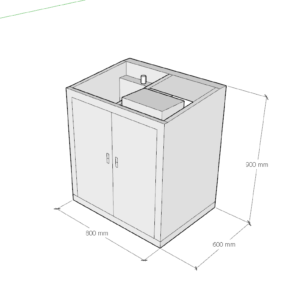 chậu rửa inox có gắn máy sấy tay