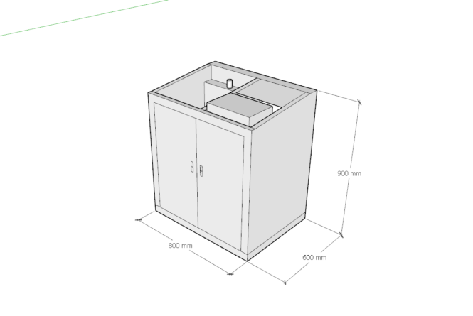 chậu rửa inox có gắn máy sấy tay