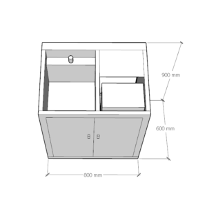 chậu rửa inox có gắn máy sấy tay