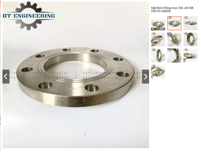 mặt bích theo tiêu chuẩn JIS 10KA